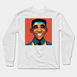 Barack Obama | President of the United States | Comics style Long Sleeve T-Shirt